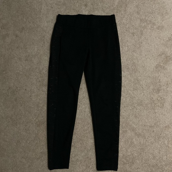 Black Leggings with Side Detail - Picture 1 of 4